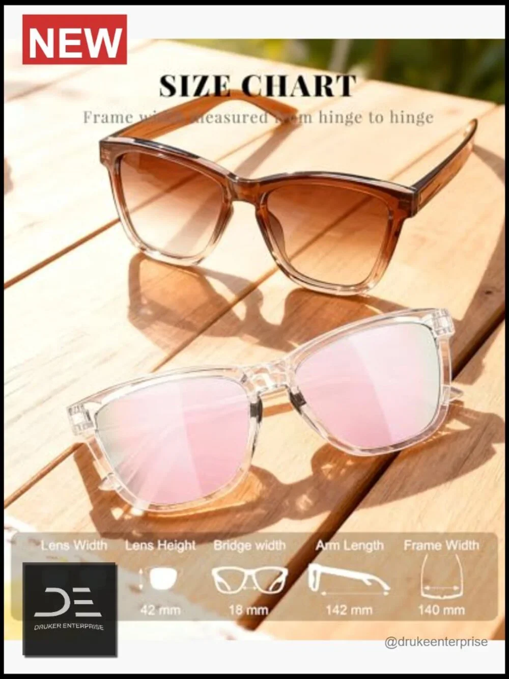 Square Polarized Sunglasses UV400 Protection 3-Pack